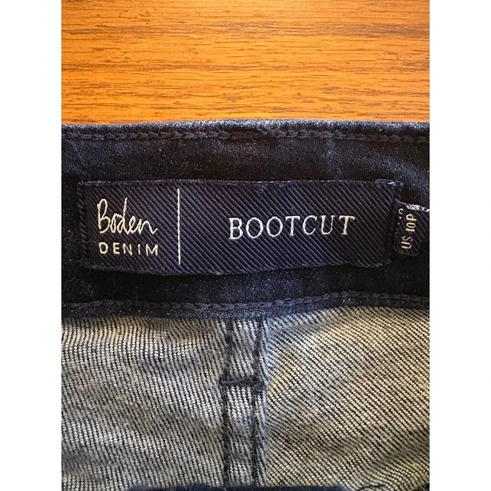 Boden Denim Womens 10P Bootcut Jeans Indigo Dark Wash Petite‎ Stretch 5-Pocket